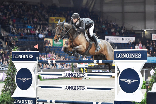 Longines FEI World Cupª Jumping,Stuttgart 2014 Steve Guerdat riding Nino des Buissonnets takes 3rd place at Stuttgart, Germany.  Photo: Karl-Heinz Freiler/FEI