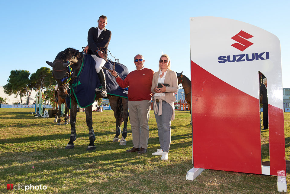 Sunday's CSI2* Grand Prix presented by Suzuki winners Niall Talbot and Caracter Ph. Herve Bonnaud/www.1clicphoto.com