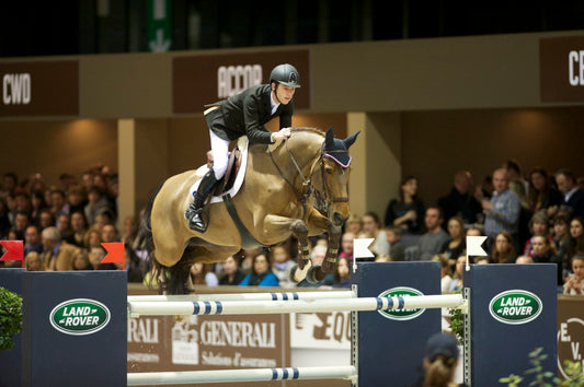 Scott Brash riding Hello Sanctos, 1st Longines FEI World Cupª qualfier, Olso receivces awards from Aksel Lund Svindal - Longines ambassador with Morten Thormodsen - Brand manager and sales rep Longines Norway.  Photo: Roger Svalsr¿d/FEI