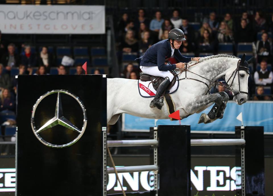 Bertram Allen &amp; Dino-W winners of the €30,000 Prize of Geze GmbH. Ph. Stuttgart German Masters