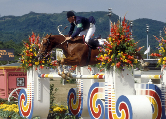 Hubert Bourdy and Morgat competing at the 1988 Seoul Olympic Games where they were on the bronze-medal winning French team. Bourdy has died at the age of 57. ©FEI/Kit Houghton 