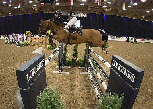 Germany’s Christian Heineking and Aje Cluny had luck on their side in Las Vegas to win by 1/100th of a second in the fifth leg of the Longines FEI World Cup™ Jumping 2016/2017 North American League Western Sub-League. (FEI/Julia Borysewicz)