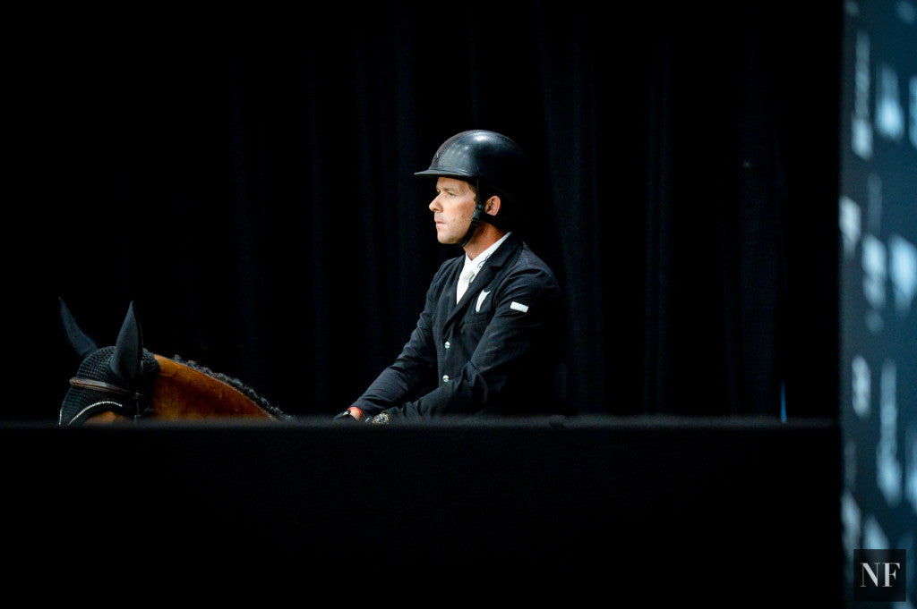 Conor Swail competes at the Longines Masters of Los Angeles CSI5* 