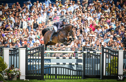 Conrad De Hus and Gregory Wathelet competing at the 2015 LGCT Chantilly CSI5*