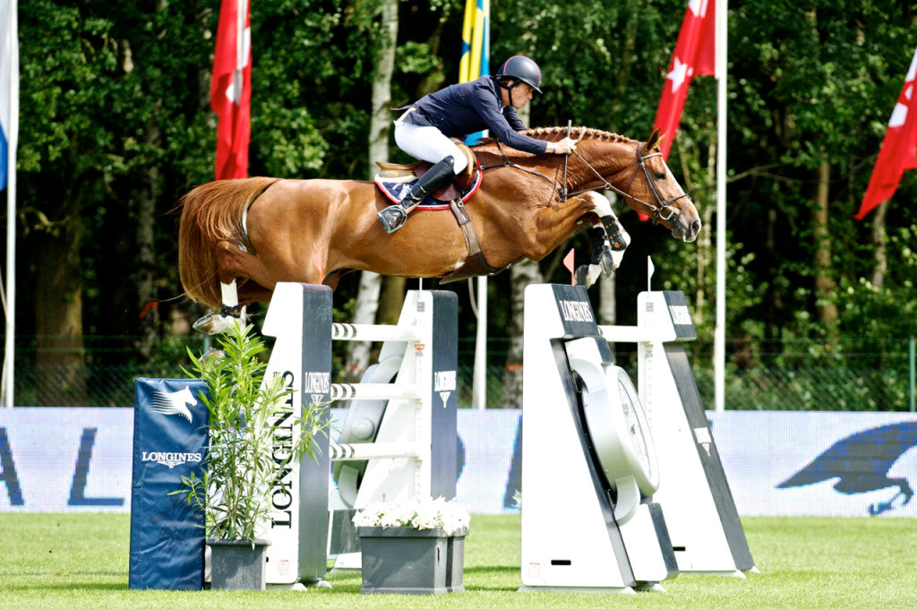 Harrie Smolders and Emerald in Valkenswaard for the 2013 Longines Global Champions Tour season