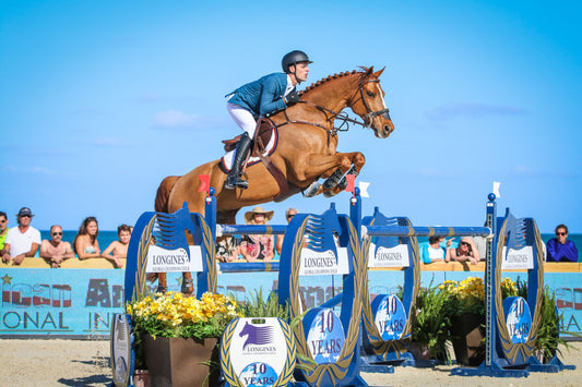 Emanuel Andrade and Clouwni competing at the LGCT Miami, April 2015