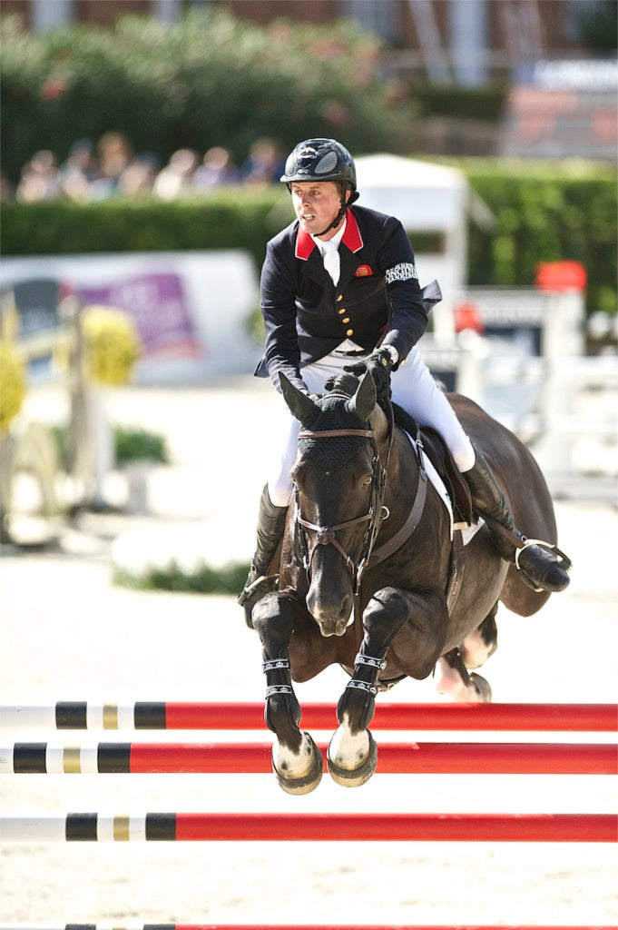 Ben and his homebred Tripple X III in Barcelona for the 2013 Furusiyya Nations Cup Finals