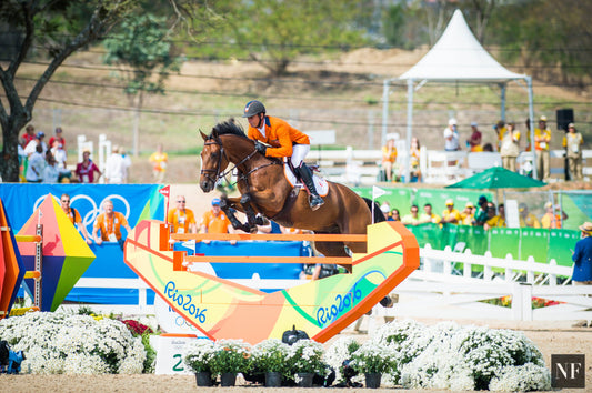 Jeroen Dubbeldam and SFN Zenith N.O.P. compete in the individual final of the 2016 Rio Olympic Games.