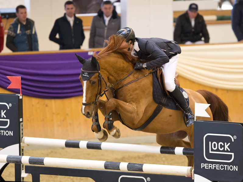 Martin Fuchs (SUI) hopes to be able to repeat his GLOCK’s CSI3* Grand Prix victory of 2012 on Sunday with Picsou du Chene © Michael Rzepa