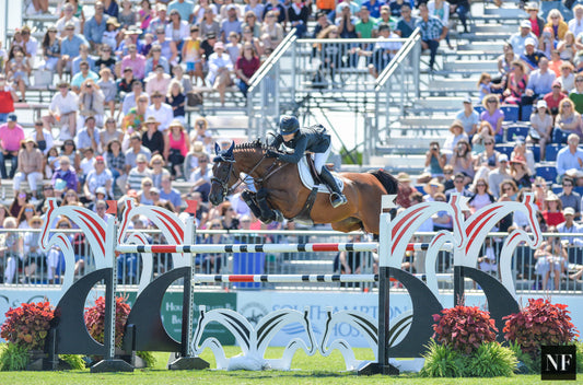 Tori Colvin jumps Cafino in the 2016 Hampton Classic Grand Prix CSI4*, September 2016.