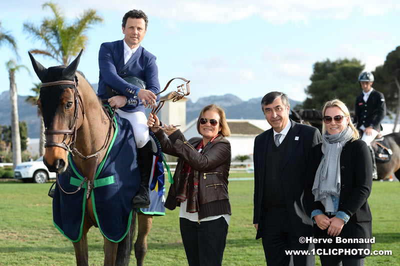 Oliva, Spain - 2016 February 28: during Gold - 150 competition at CSI2/3 Mediterranean Equestrian www.1clicphoto.com/© Herve Bonnaud)