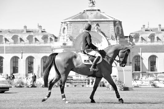 Scott and Hello Sanctos in Chantilly, France for the 2012 Global Champions Tour